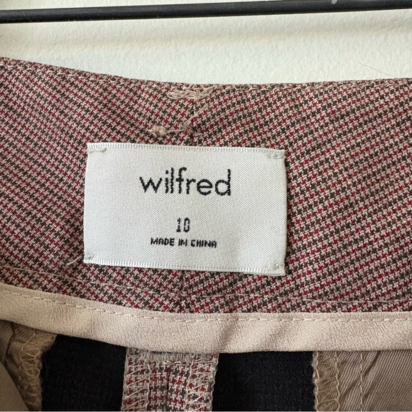 Aritzia Wilfred Red, White & Brown Trousers – Size 10 - Picture 9 of 10